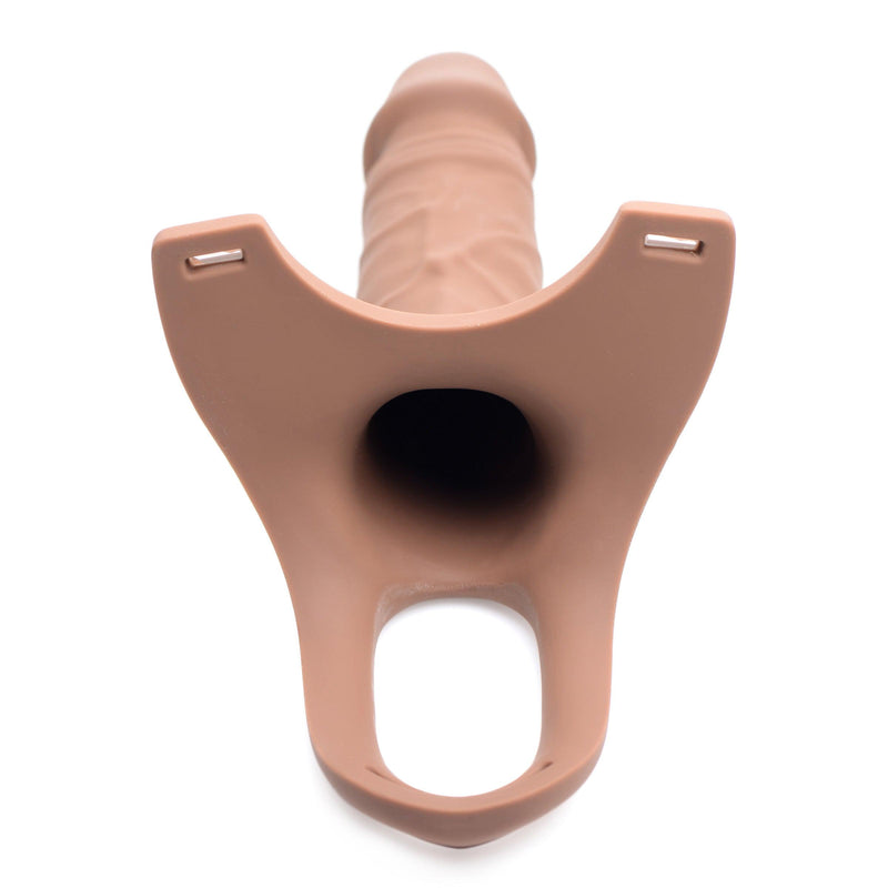 Hollow Silicone Dildo Strap-on - Flesh - The Dildo Hub