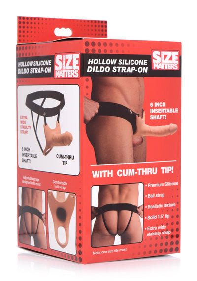 Hollow Silicone Dildo Strap-on - Flesh - The Dildo Hub