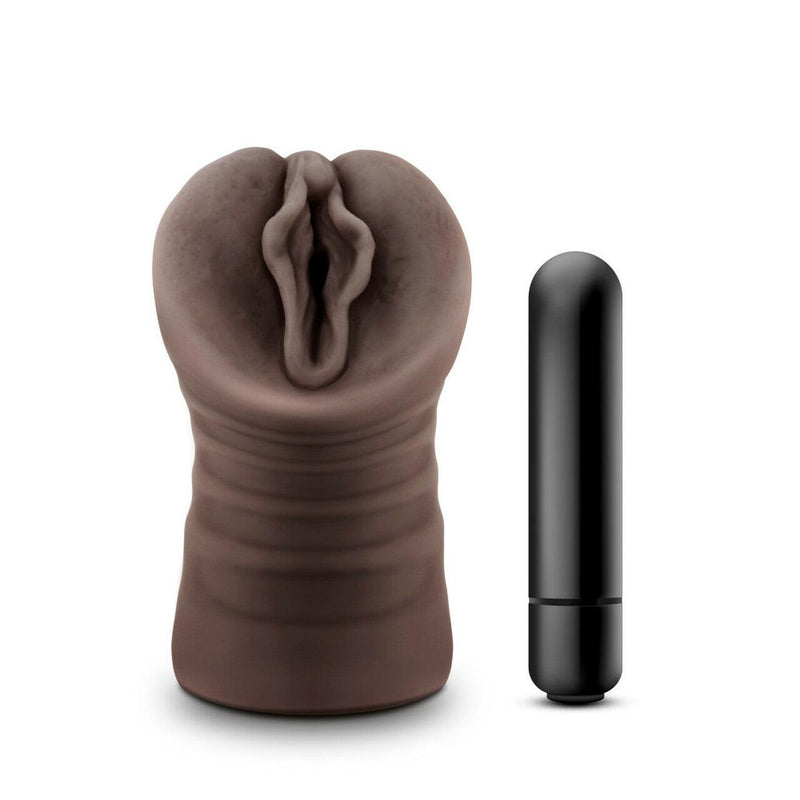 Hot Chocolate Alexis Vibrating Pocket Pussy - Chocolate | Blush - The Dildo Hub