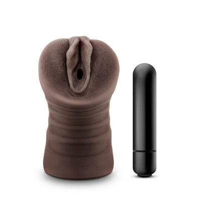 Hot Chocolate Brianna Vibrating Pocket Pussy - Chocolate | Blush - The Dildo Hub