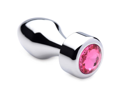 Hot Pink Gem Weighted Anal Plug - Small - The Dildo Hub