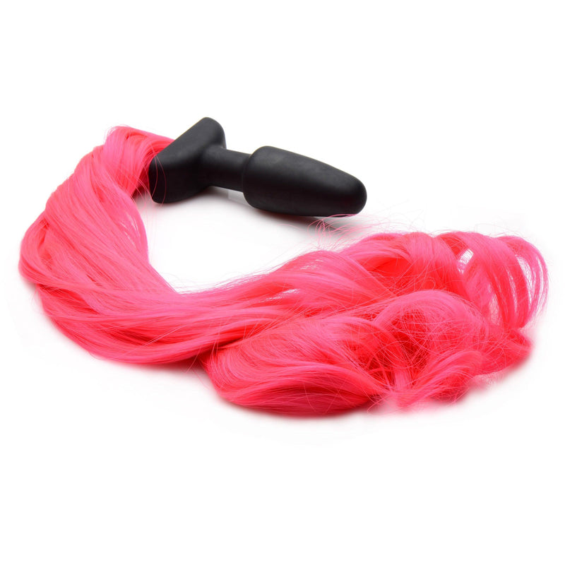 Hot Pink Pony Tail Anal Plug - The Dildo Hub