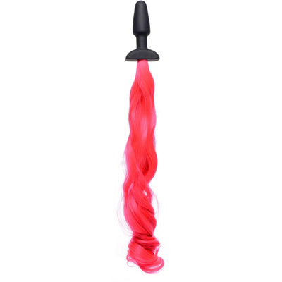 Hot Pink Pony Tail Anal Plug - The Dildo Hub