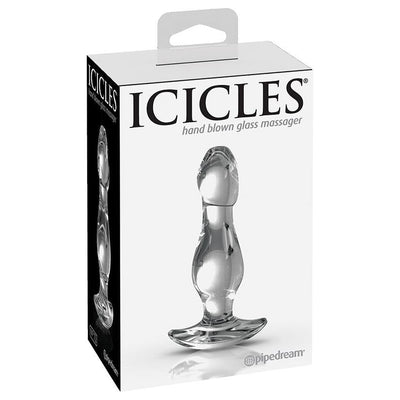 Icicles 72 Clear Glass Butt Plug | Pipedream - The Dildo Hub