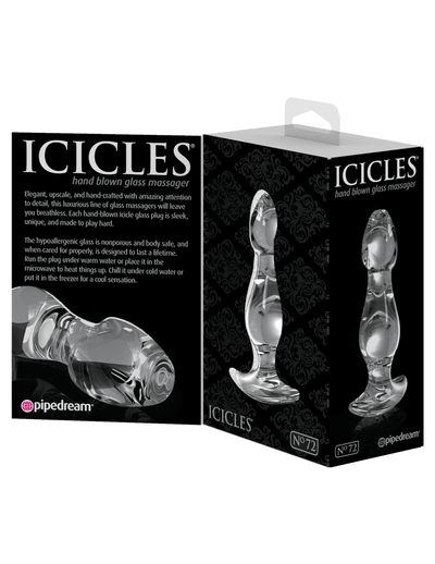 Icicles 72 Clear Glass Butt Plug | Pipedream - The Dildo Hub