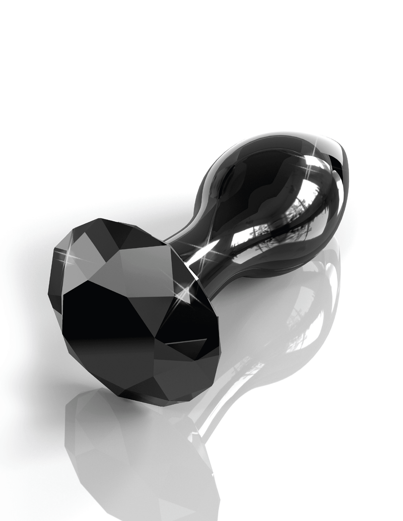 Icicles 78 Black Glass Butt Plug | Pipedream - The Dildo Hub