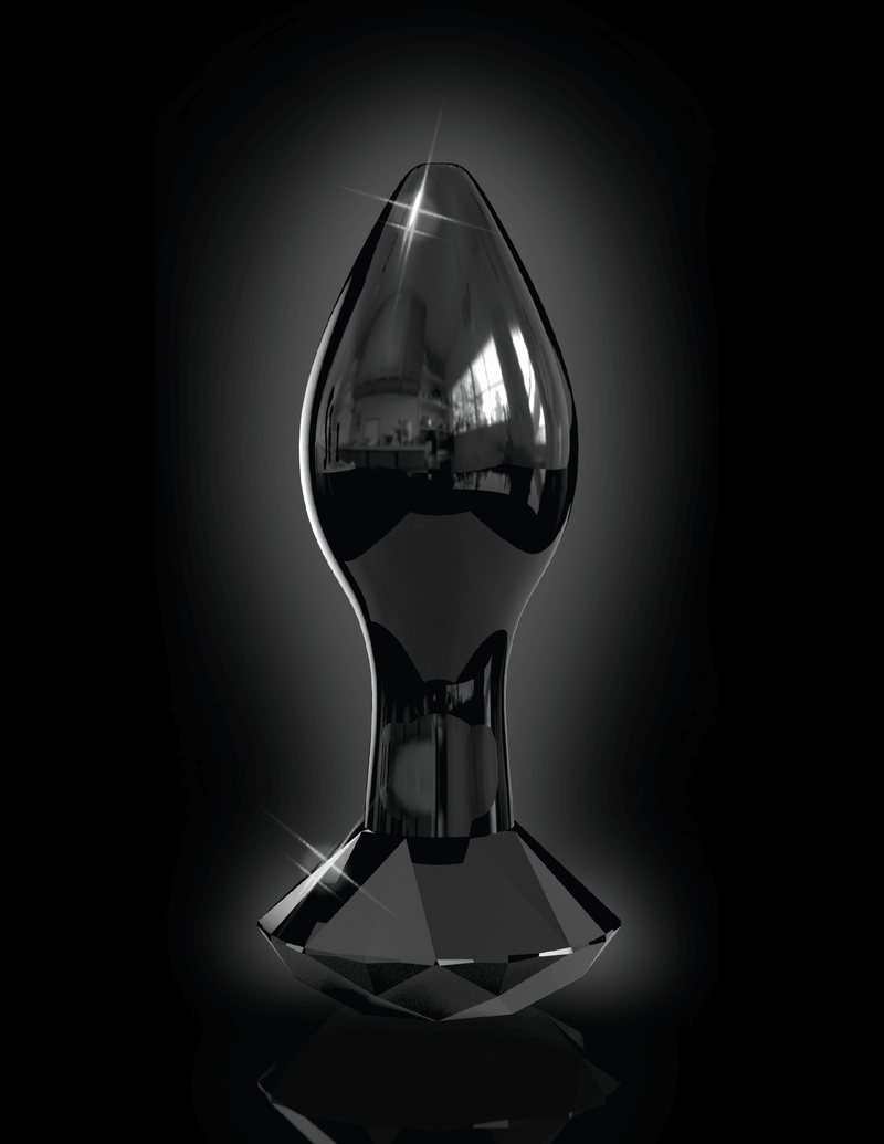 Icicles 78 Black Glass Butt Plug | Pipedream - The Dildo Hub