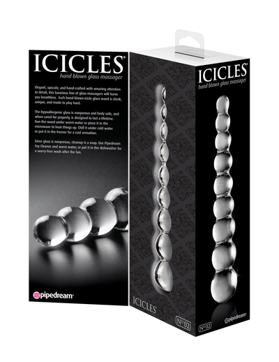 Icicles No. 2 Clear Glass Beads Dildo | Pipedream - The Dildo Hub