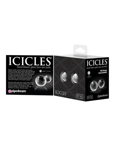 Icicles No. 41 Clear Glass Ben Wa Balls | Pipedream - The Dildo Hub