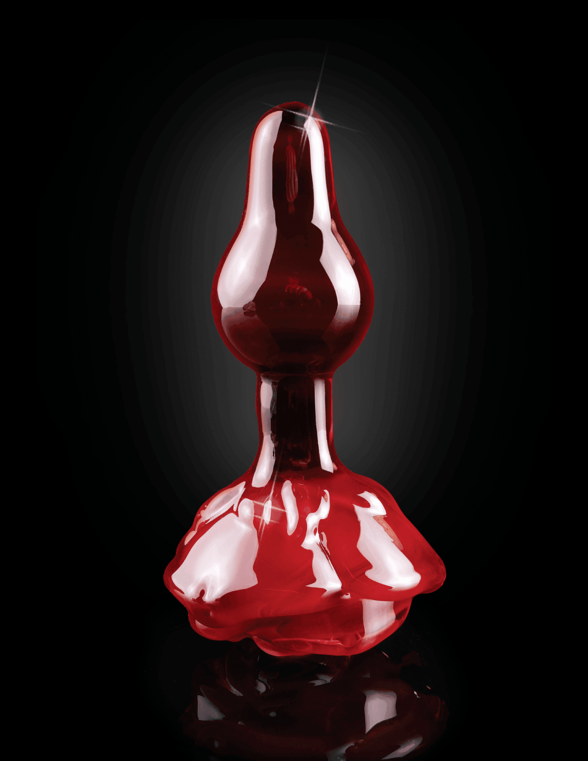 Icicles No. 76 Red Rose Glass Butt Plug | Pipedream - The Dildo Hub