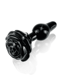 Icicles No. 77 Black Rose Glass Butt Plug | Pipedream
