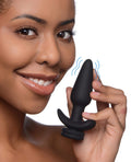 Interchangeable 10X Vibrating Silicone Anal Plug with Remote - Small | Tailz