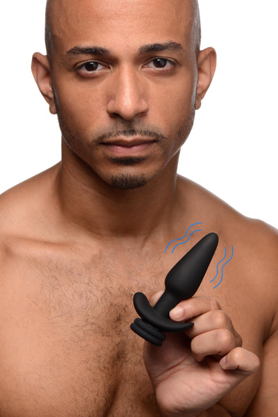 Interchangeable 10X Vibrating Silicone Anal Plug with Remote - Small | Tailz - The Dildo Hub