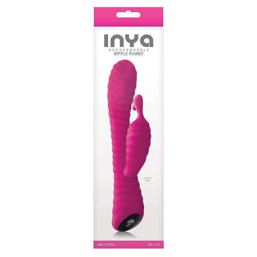 INYA Ripple Rabbit Vibrator - Pink - The Dildo Hub