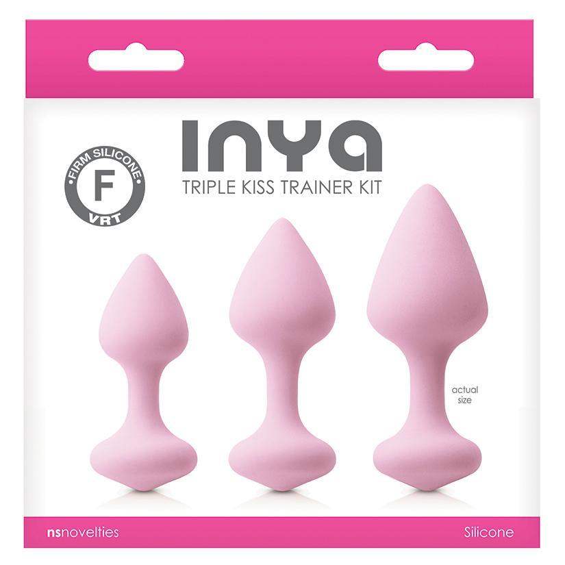 INYA Triple Kiss Anal Plug Trainer Kit-Pink - The Dildo Hub