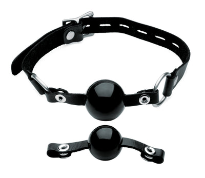 Isabella Sinclaire Interchangeable Silicone Ball Gag Set LeatherR from Mistress by Isabella Sinclaire