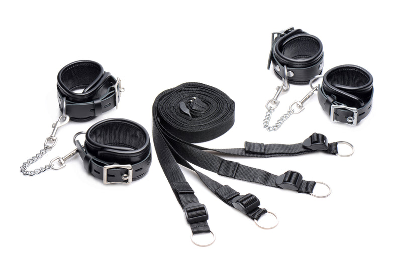 Isabella Sinclaire Leather Bed Restraint Kit LeatherR from Mistress by Isabella Sinclaire