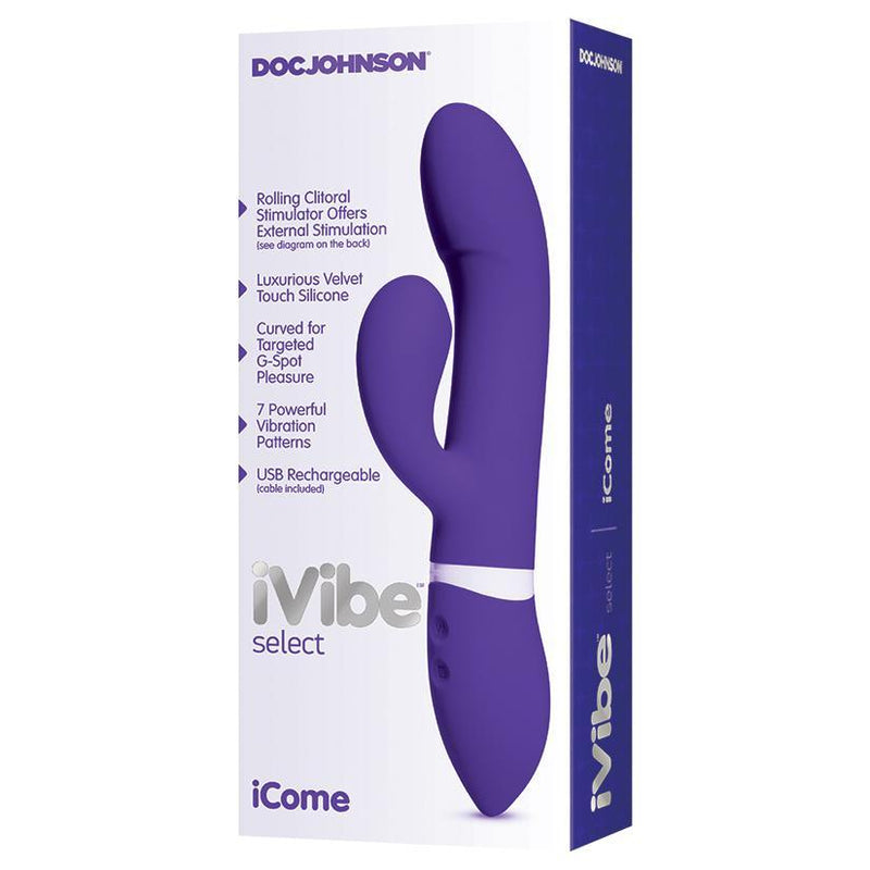 Ivibe Select Rabbit Vibrator- Icome - Purple - The Dildo Hub