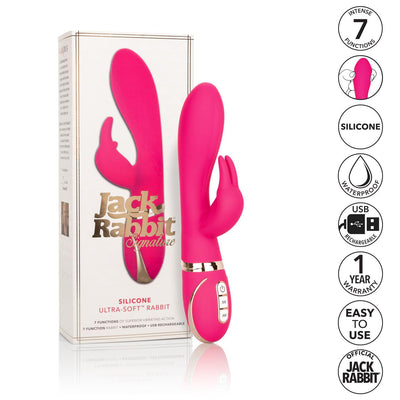 Jack Rabbit Signature Silicone Ultra-Soft Rabbit Vibrator 9" - The Dildo Hub