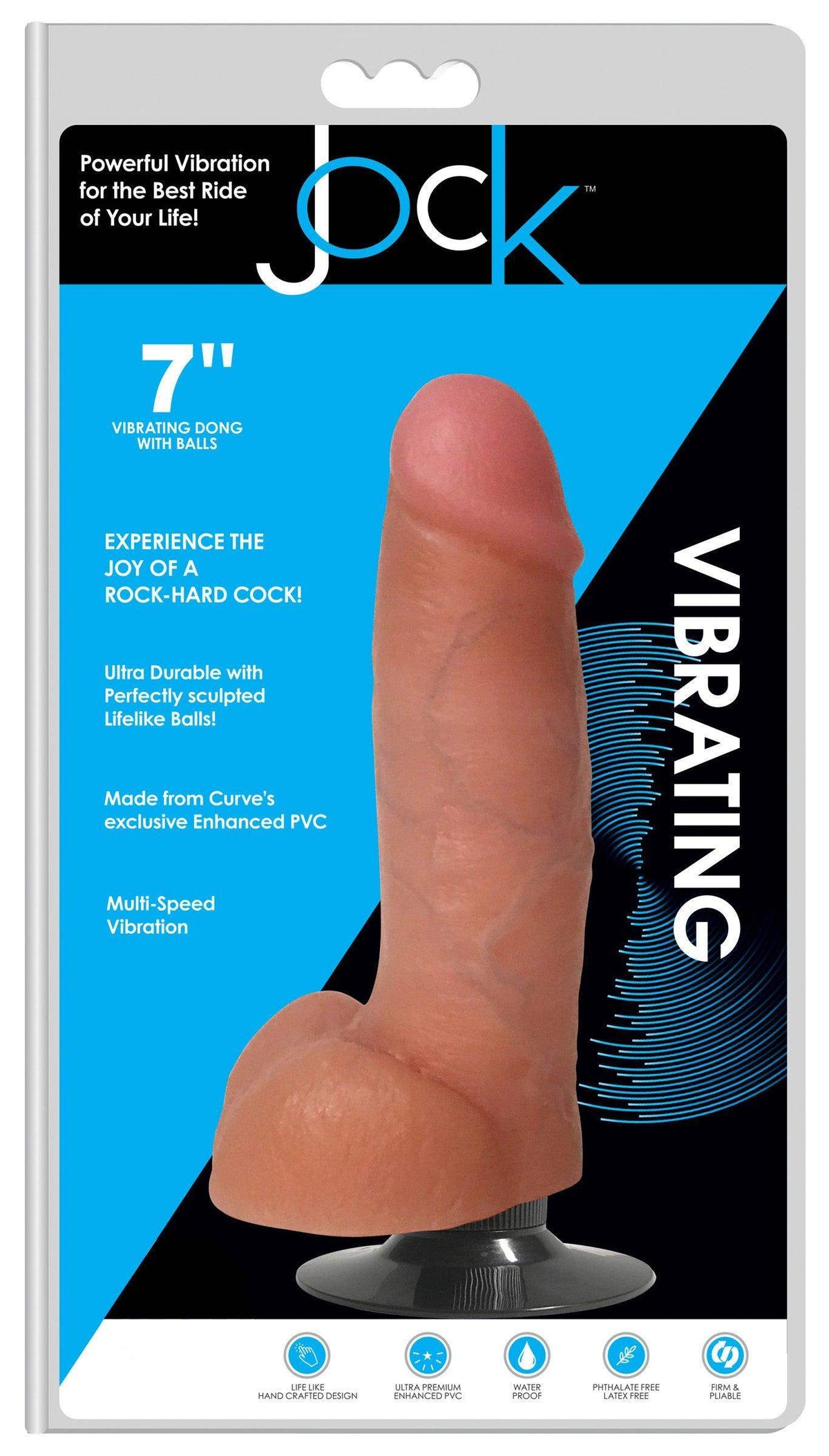 JOCK 7 Inch Vibrating Dong with Balls - The Dildo Hub