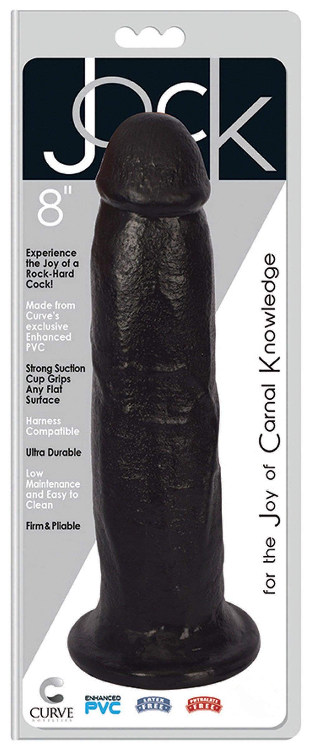 JOCK 8 Inch Dong Black - The Dildo Hub