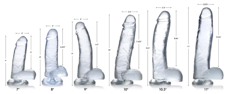 Jock C-Thru Realistic Dildo with Balls - 8 Inch - The Dildo Hub