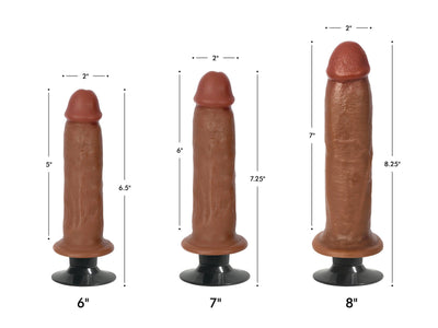 Jock Dark Bareskin Vibrating Dildo - 8 Inch - The Dildo Hub