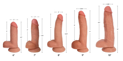 Jock Light Bareskin Dildo with Balls - 8 Inch - The Dildo Hub