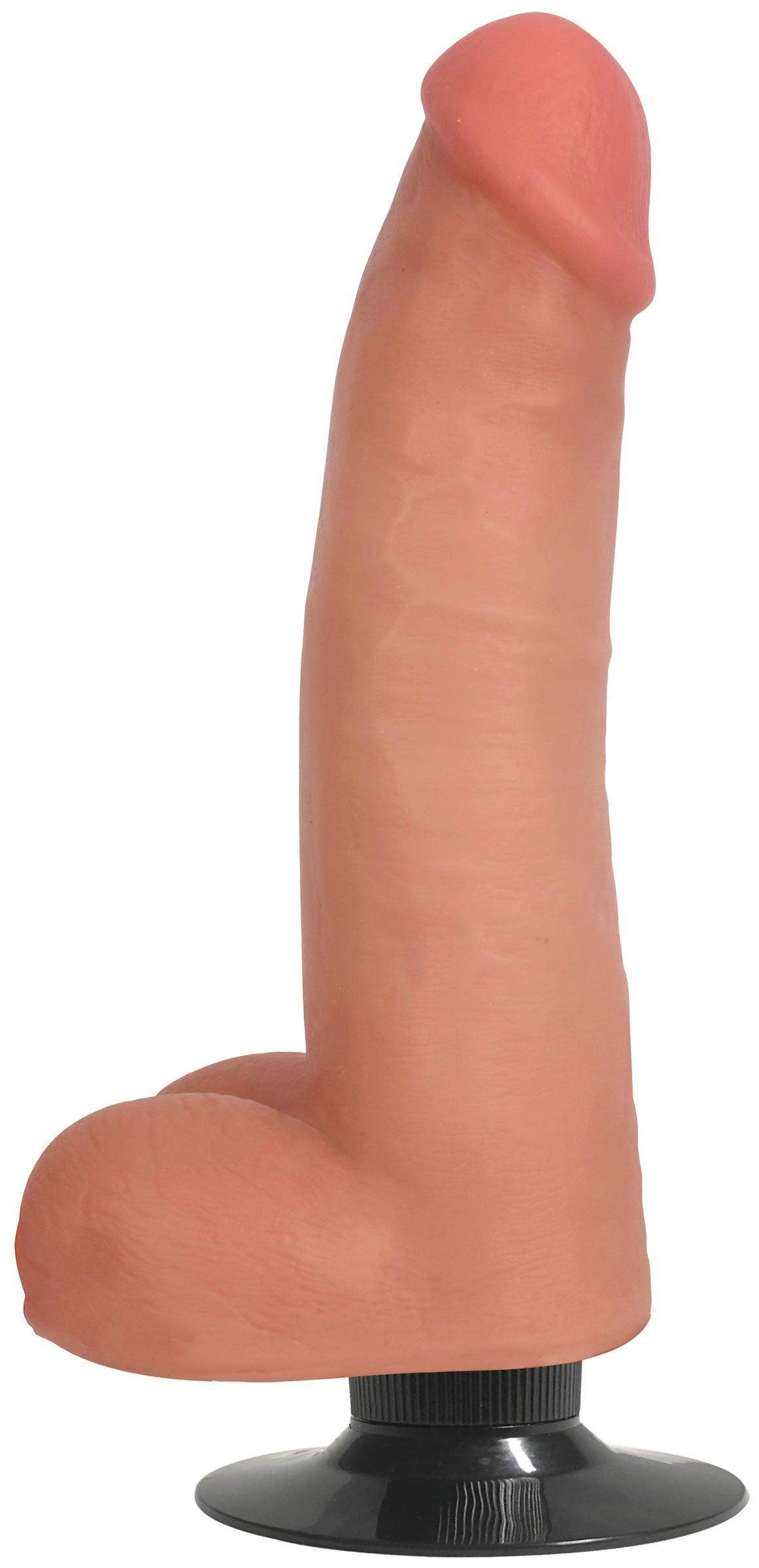 Jock Light Bareskin Vibrating Dildo with Balls - 8 Inch - The Dildo Hub