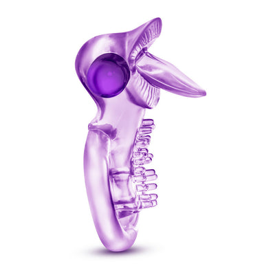Play With Me Lick It Double Strap Cock Ring - Purple | Blush  from Blush