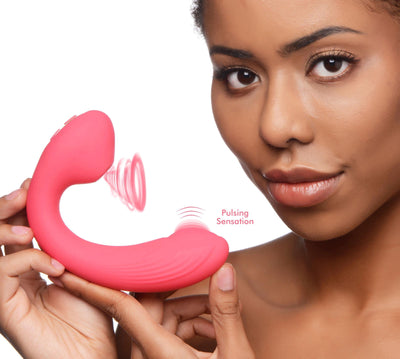 Joy-Pulse 7X Pulsing Silicone Air-Stim Vibrator - The Dildo Hub