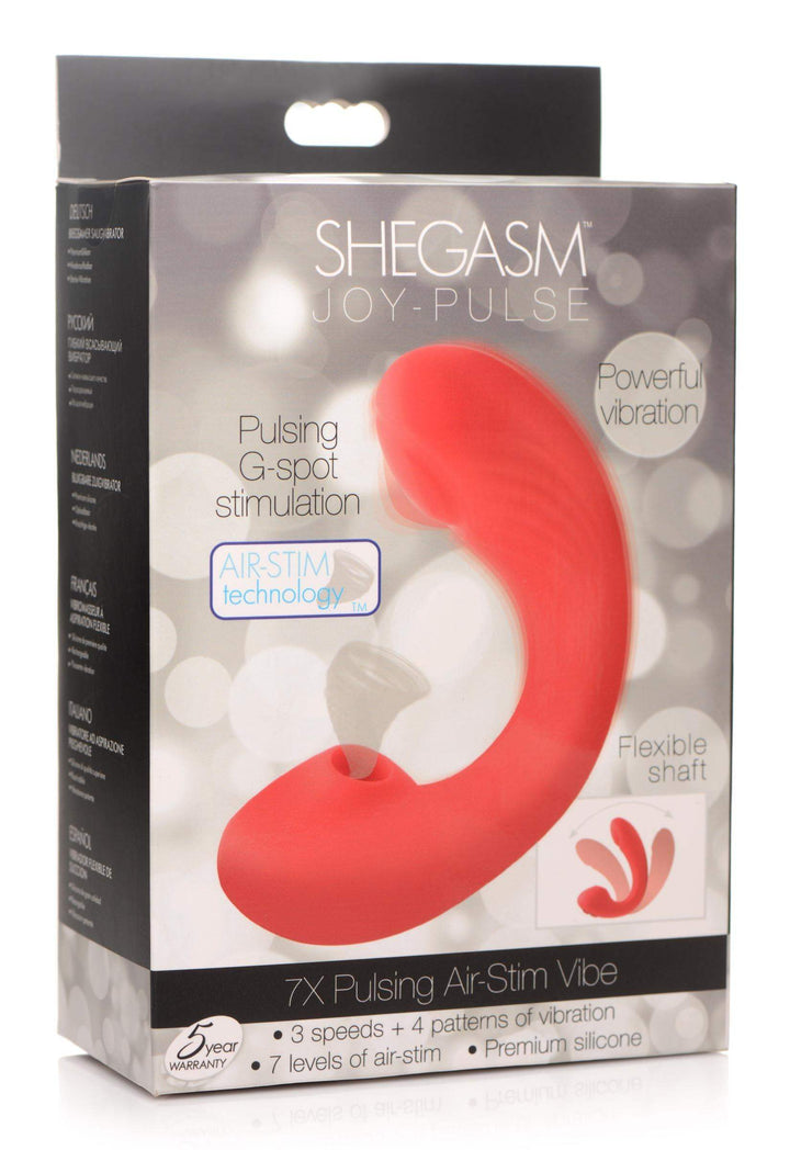 Joy-Pulse 7X Pulsing Silicone Air-Stim Vibrator - The Dildo Hub