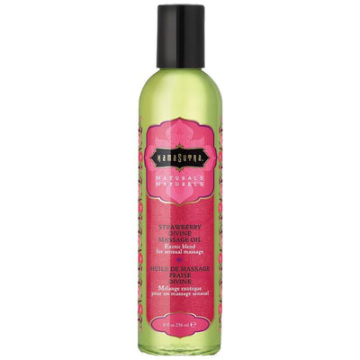 Kamasutra® Naturals Massage Oil - Strawberry Divine 8 Fl Oz - The Dildo Hub