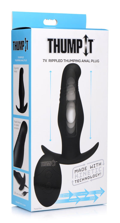 Kinetic Thumping 7X Rippled Anal Plug - The Dildo Hub