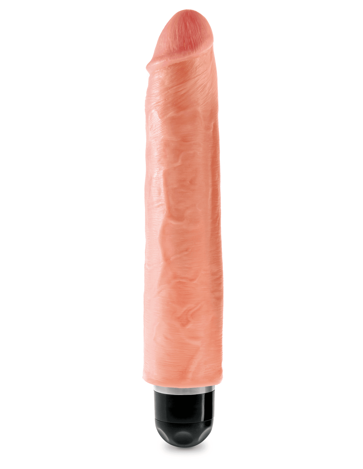 King Cock 10 Inch Vibrating Stiffy Flesh - The Dildo Hub