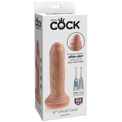 King Cock 6 Inch Uncut - Light - The Dildo Hub