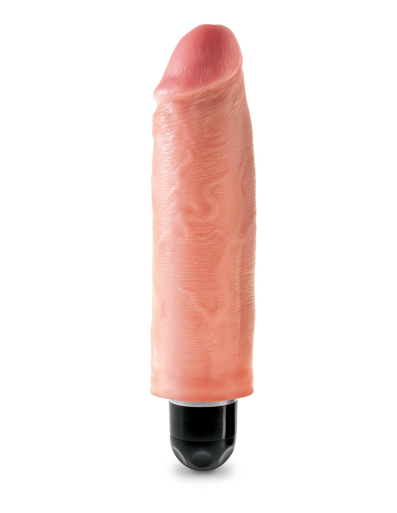 King Cock 6 Inch Vibrating Stiffy - Light - The Dildo Hub