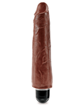 King Cock 9 Inch Vibrating Stiffy Brown