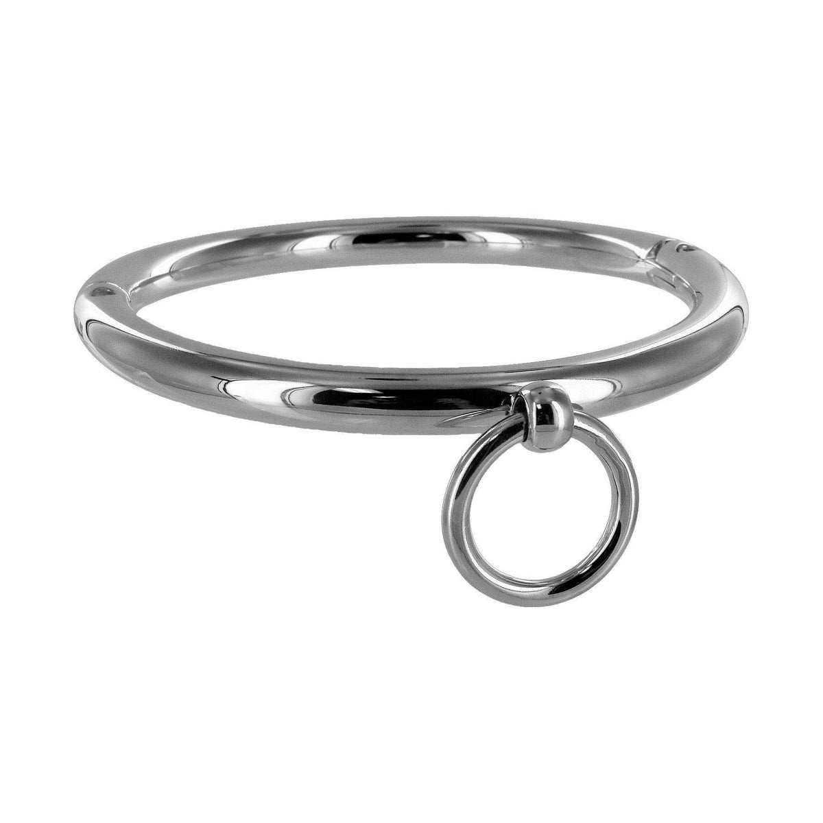 Ladies Rolled Steel Collar with Ring - The Dildo Hub