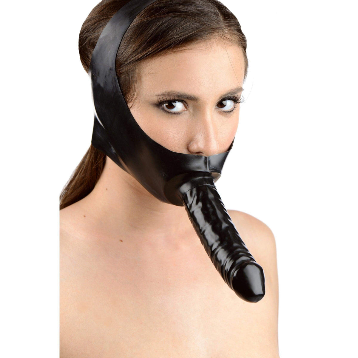Latex Face Fucker Strap On Mask - The Dildo Hub