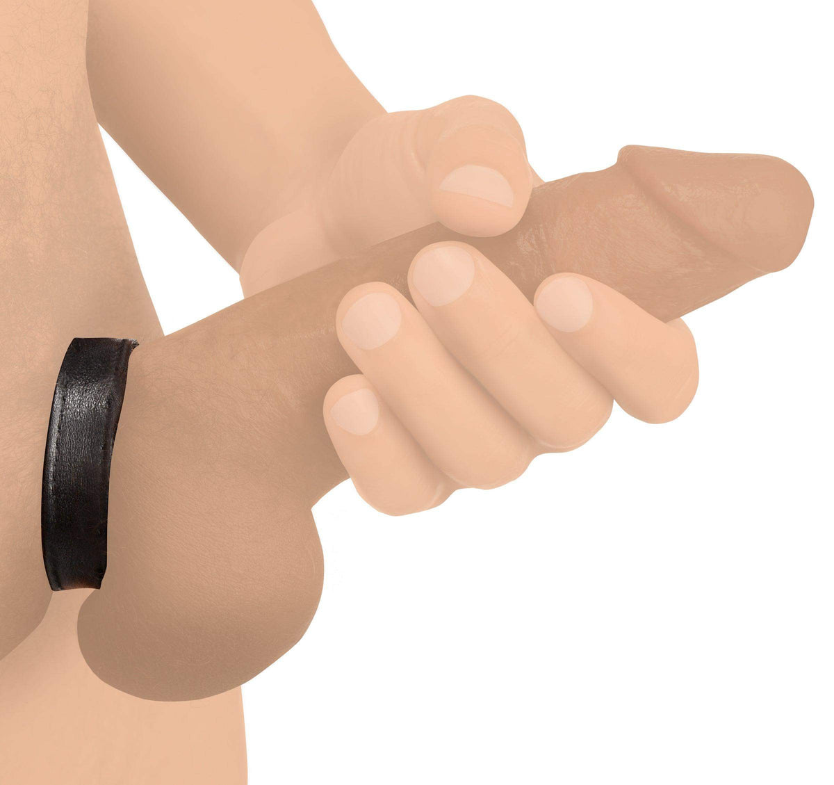 Leather and Velcro Cock Ring - The Dildo Hub