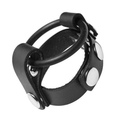 Leather Cock Ring Harness - The Dildo Hub