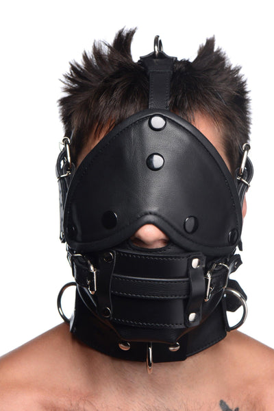 Leather Head Harness with Removeable Gag - The Dildo Hub