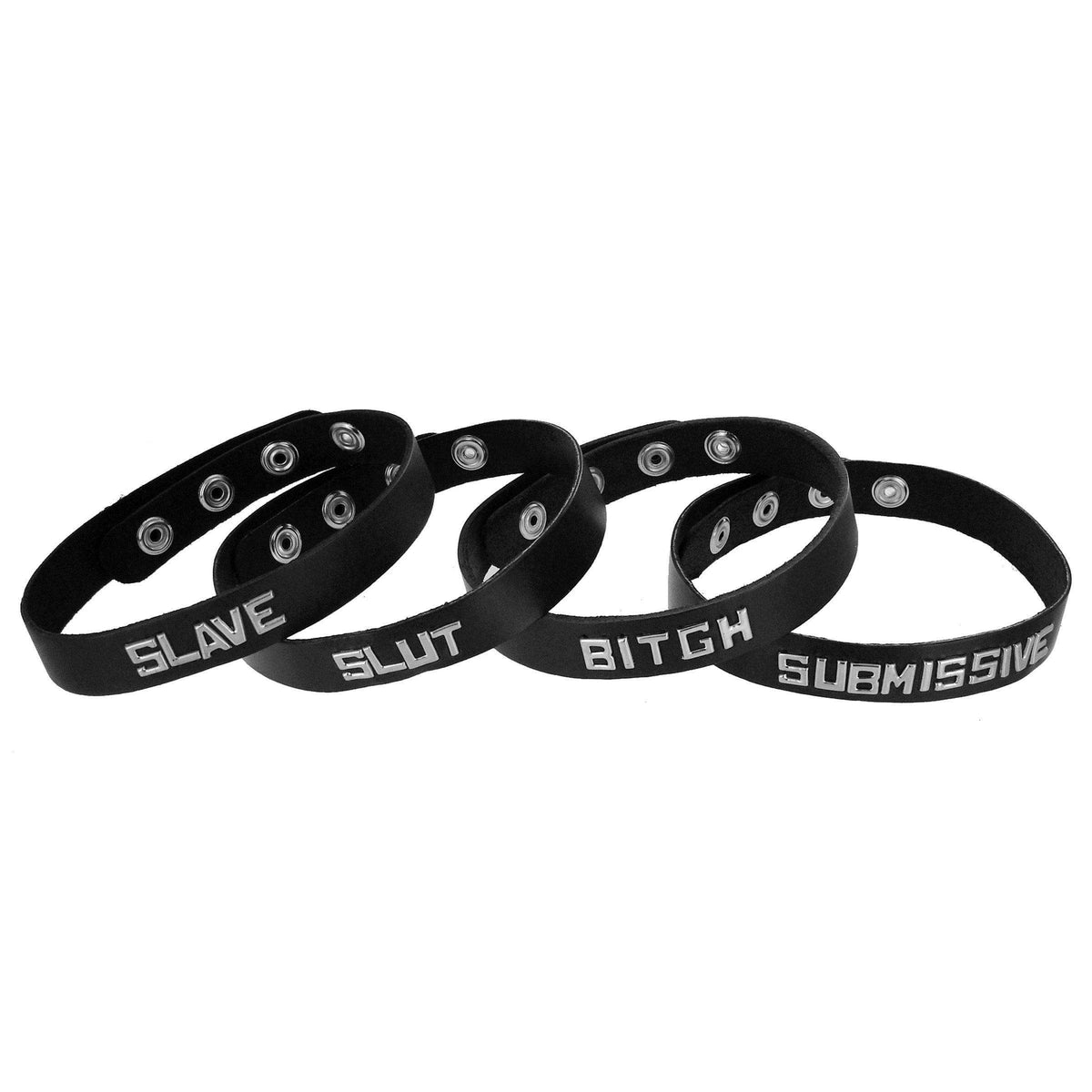 Leather ID Collars- Slave - The Dildo Hub