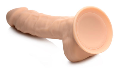 Light 8-Inch Hypoallergenic Silicone Vibrating Dildo - The Dildo Hub