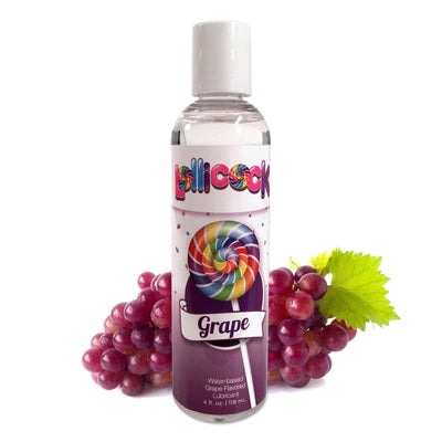 Lollicock 4 oz. Water-based Flavored Lubricant - Grape - The Dildo Hub