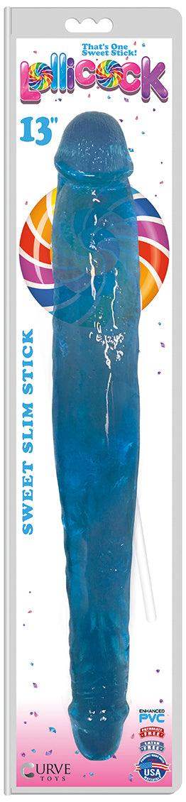 Lollicock Sweet Slim Stick Double Dildo - Blue - The Dildo Hub
