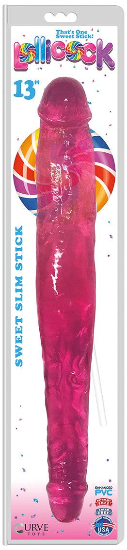 Lollicock Sweet Slim Stick Double Dildo - Pink - The Dildo Hub