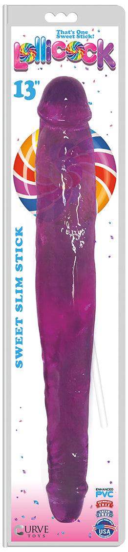 Lollicock Sweet Slim Stick Double Dildo - Purple - The Dildo Hub
