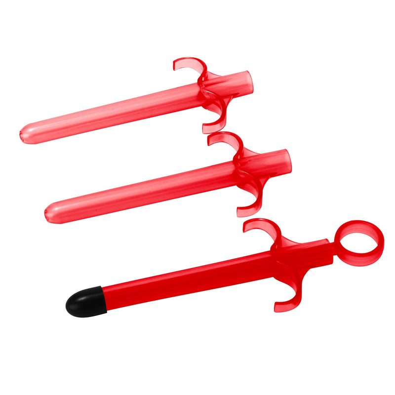 Lube Applicator Lubricant Launcher 3 Pack - Red - The Dildo Hub